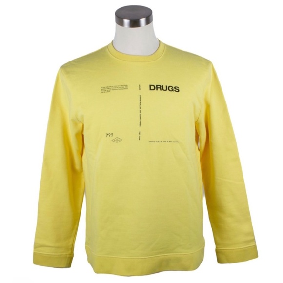RAF SIMONS F/W 2018 Yellow Cotton Drugs Sweatshirt - Picture 1 of 9